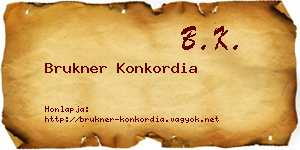 Brukner Konkordia névjegykártya